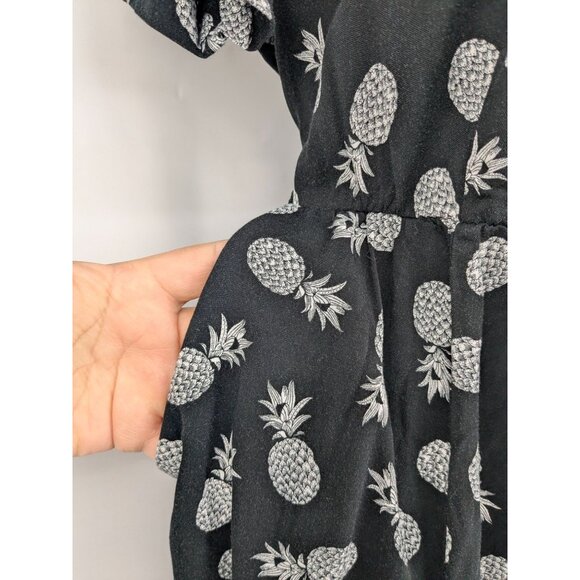 Torrid Button Shirt Dress Women Size L Allover Pineapple Button Up Tropical Twee - Picture 6 of 10